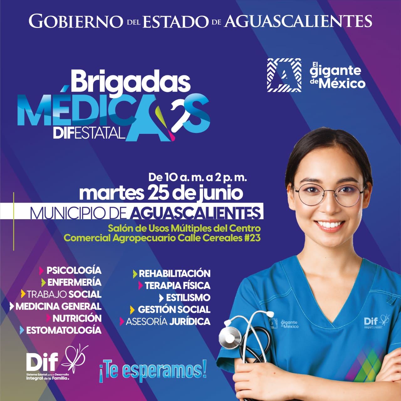 DIF ESTATAL LLEVARÁ ATENCIÓN MÉDICA GRATUITA AL AGROPECUARIO, ESTE MARTES 25 DE JUNIO