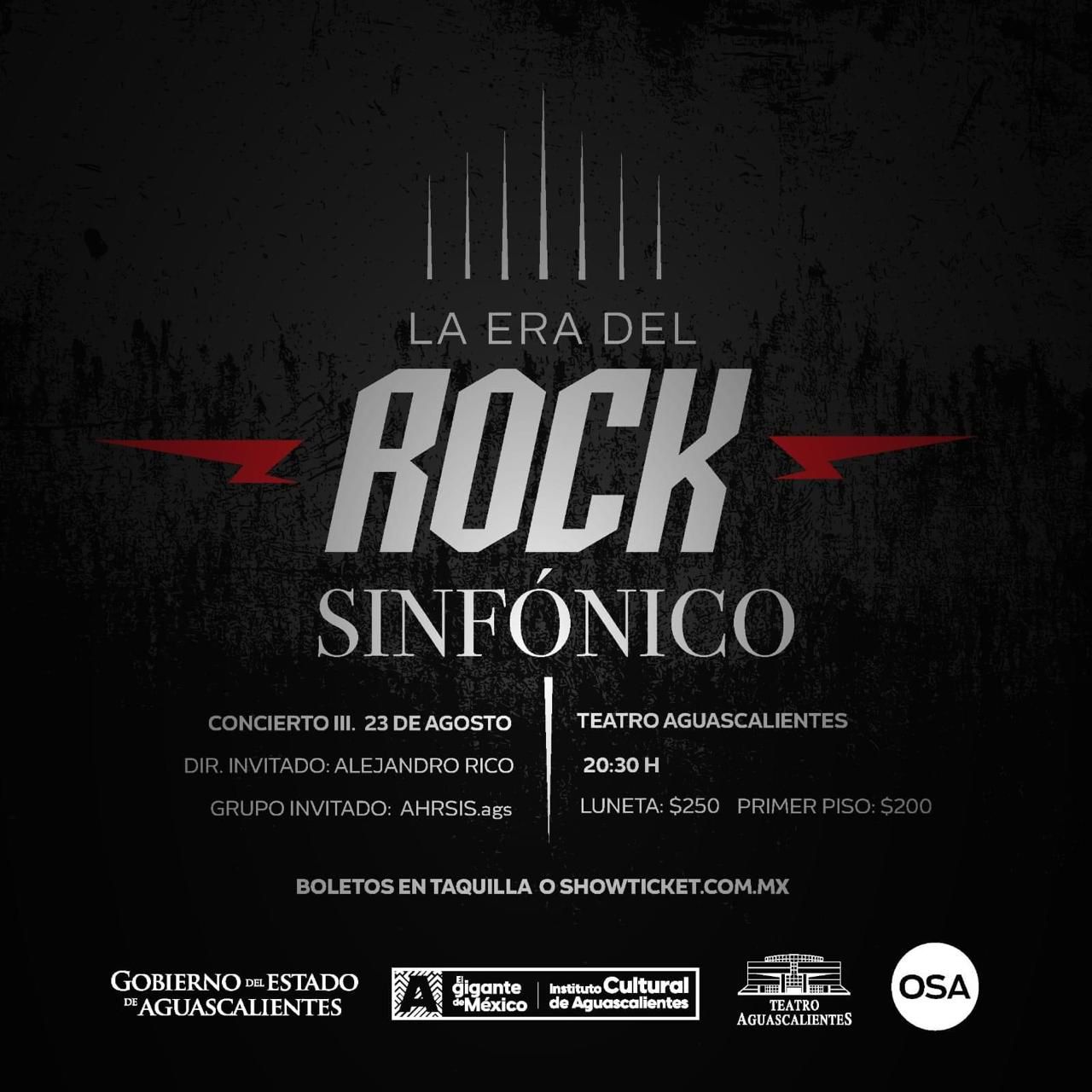 📣 Aguascalientes se llega el día de disfrutar de un buen Rock Sinfónico 🎻🎷🎤🎸🎼