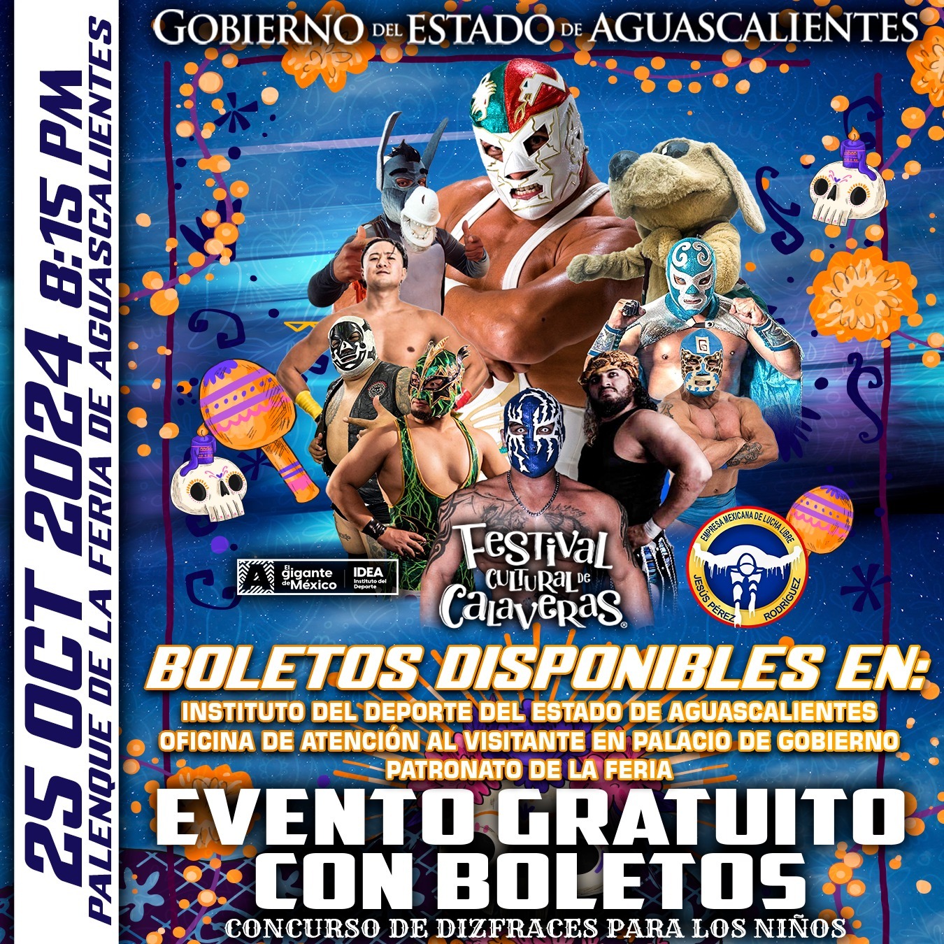 ¡Lucharán de 2 a 3 caídas! 🤼‍♂️👻💀