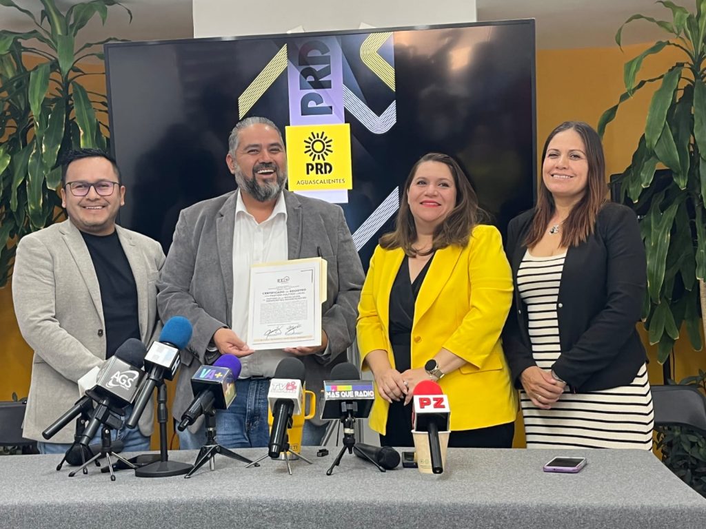 Recibe PRD Aguascalientes certificado de registro como partido local