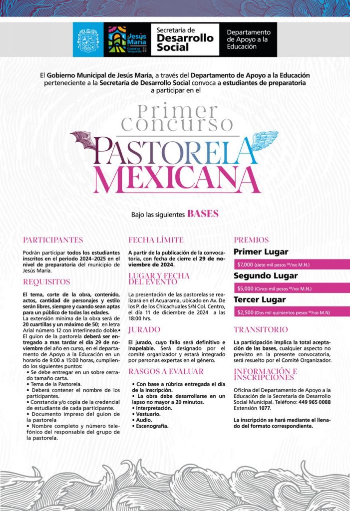 INVITACIÓN ABIERTA: CONCURSO DE PASTORELAS Y ACTIVIDADES NAVIDEÑAS PARA ESTUDIANTES DE JESÚS MARÍA