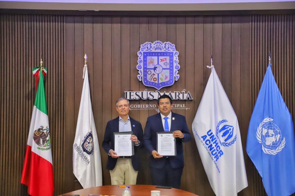 EL GOBIERNO MUNICIPAL DE JESÚS MARÍA FIRMA CONVENIO DE COLABORACIÓN CON ACNUR