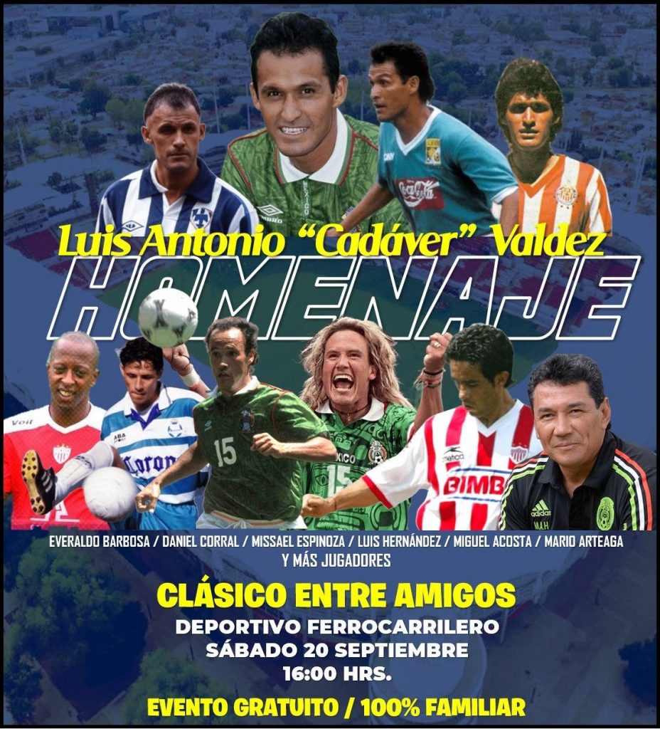 HOMENAJE A LUIS ANTONIO “CADÁVER” VALDEZ POR SU TRAYECTORIA FUTBOLÍSTICA