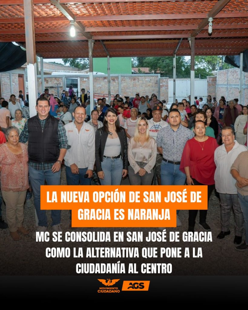 DANY LÓPEZ, DIRIGENTE ESTATAL DE MOVIMIENTO CIUDADANO AFIRMA QUE LA NUEVA OPCIÓN DE SAN JOSÉ DE GRACIA ES NARANJA