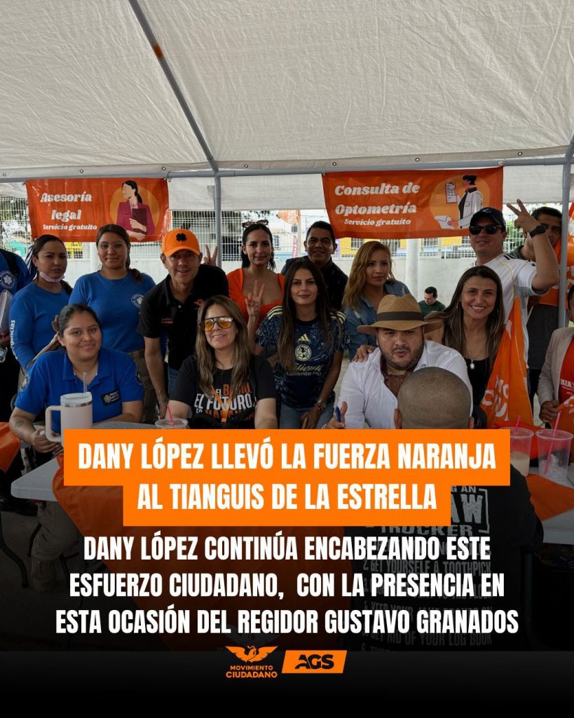 DANY LÓPEZ LLEVÓ LA FUERZA NARANJA AL TIANGUIS DE LA ESTRELLA