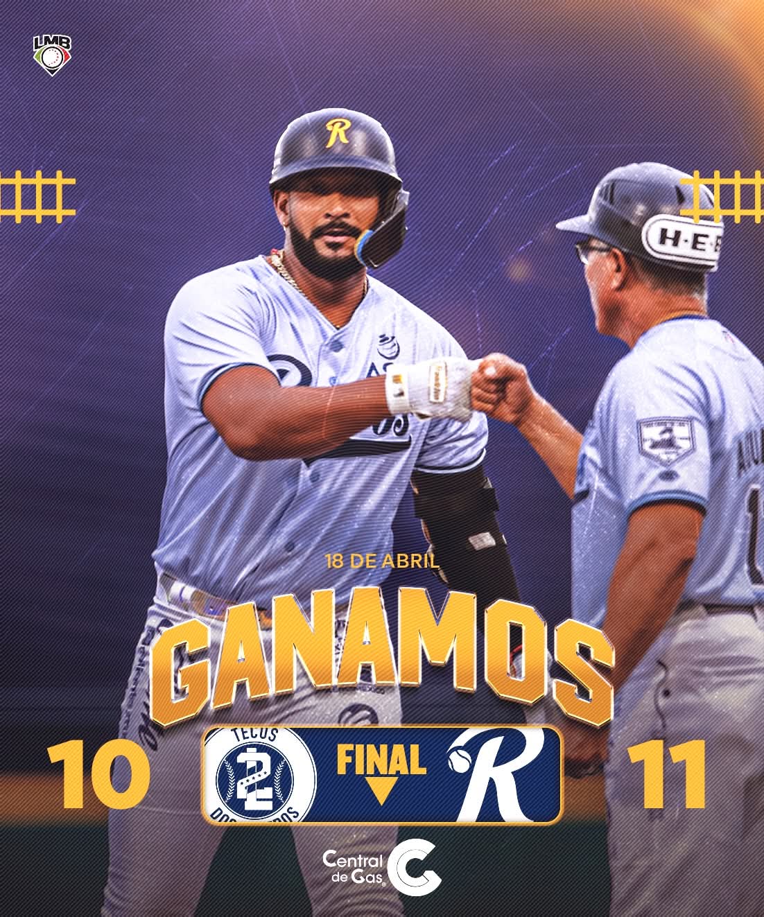 RIELEROS OBTIENE SENSACIONAL TRIUNFO SOBRE TECOLOTES