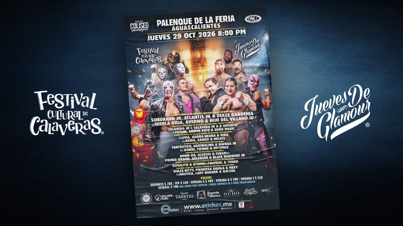 FESTIVAL CULTURAL DE CALAVERAS: JUEVES DE GLAMOUR 🤼‍♂️💀